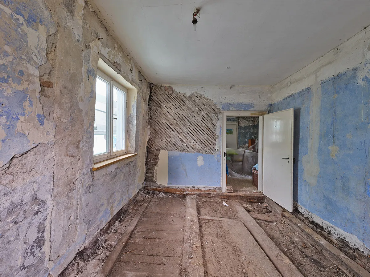 Denkmalsanierung Wohnhaus von 1530 - Ansicht 26, vorher